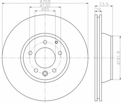 HELLA PAGID 8dd355120161 -  Тормозной диск
